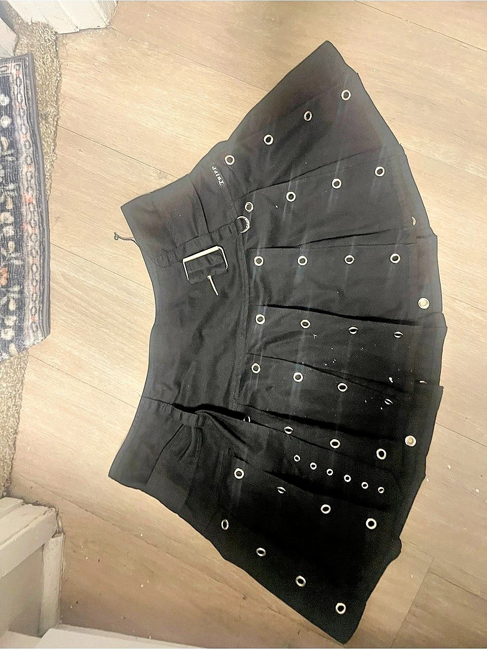 TRIPP NYC Studded Grommet Waist Belt in Black